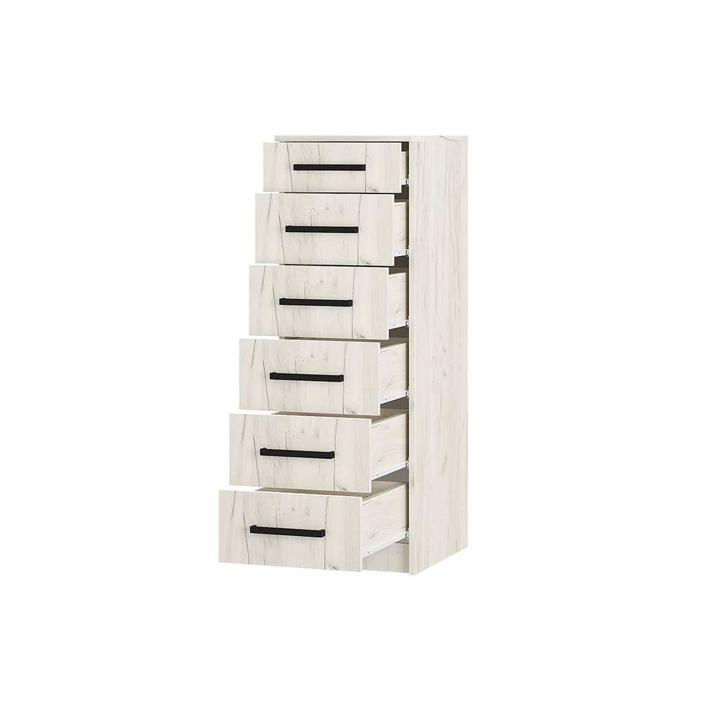 Комод высокий Фиеста, Дуб крафт белый фото 2